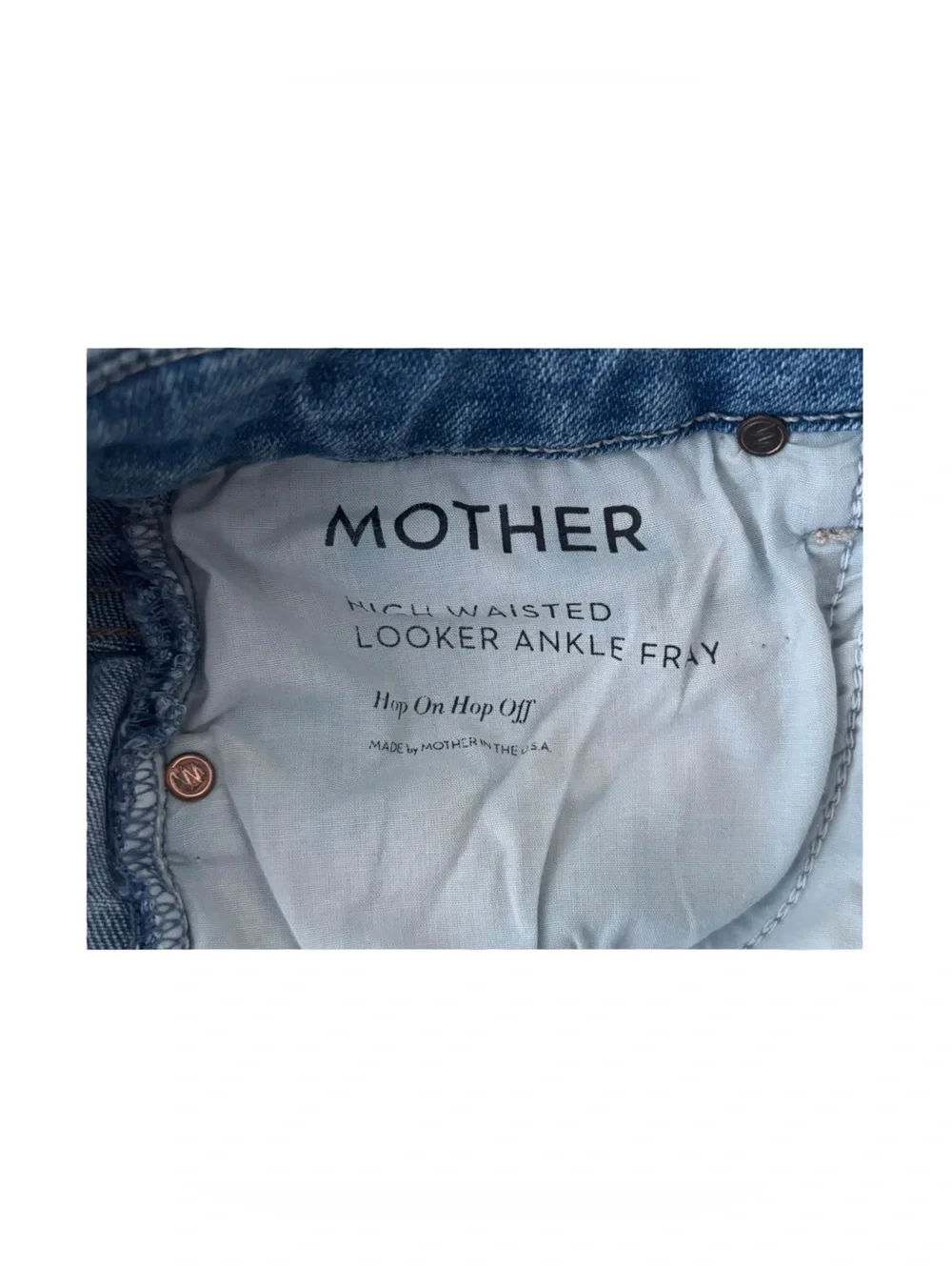 Mother High Waisted Looker Ankle Fray - Picture 5 of 6